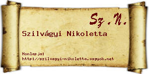Szilvágyi Nikoletta névjegykártya